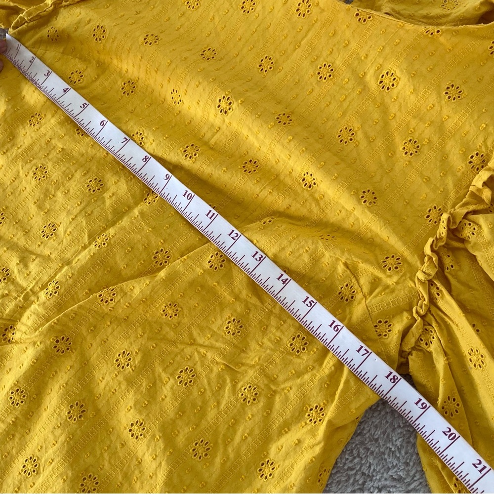 Universal Thread Yellow Eyelet Blouse - Picture 4 of 8